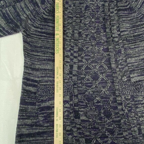 Jason Maxwell Sweater Womens 1X Purple Marled Tunic‎ Pockets Fairy Cottagecore - Picture 8 of 11